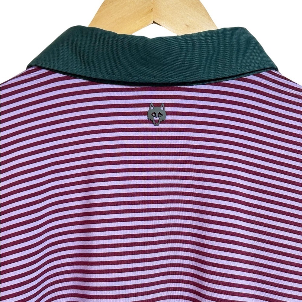 Greyson Purple Pink Striped Polo Size XXL Short Sleeve Golf Polo - Picture 3 of 8